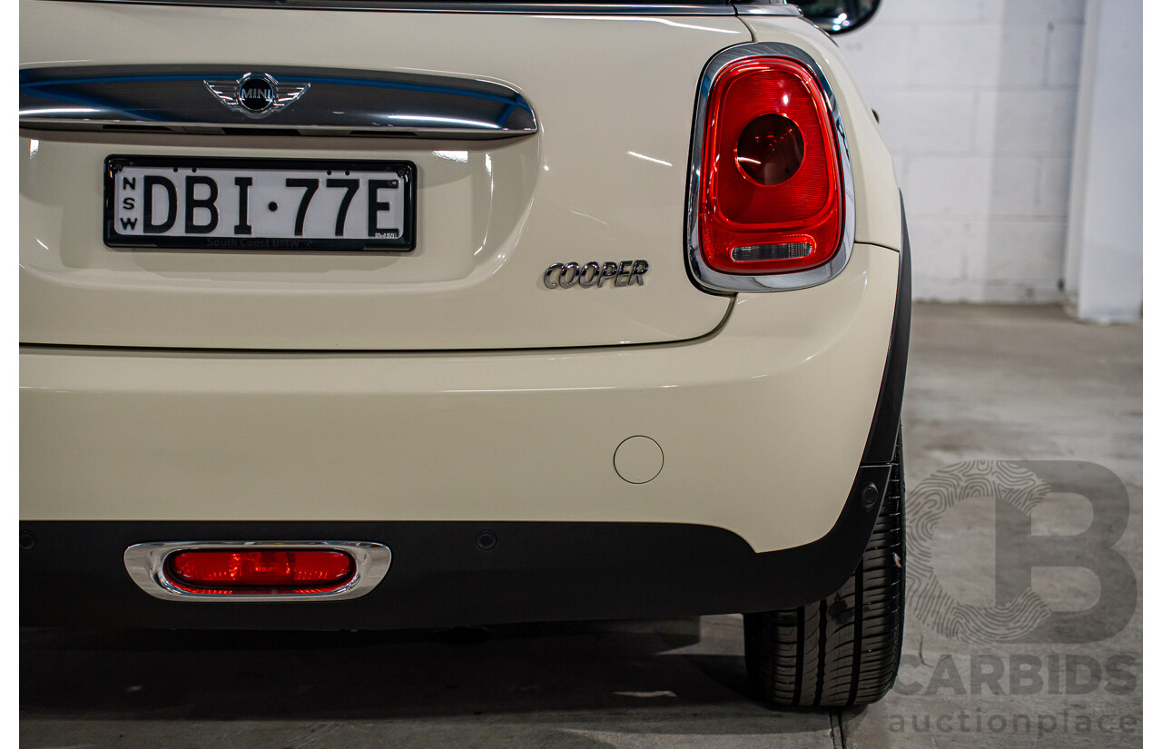 9/2015 Mini Cooper F56 3d Hatchback Pepper White/Midnight Black Turbo 1.5L