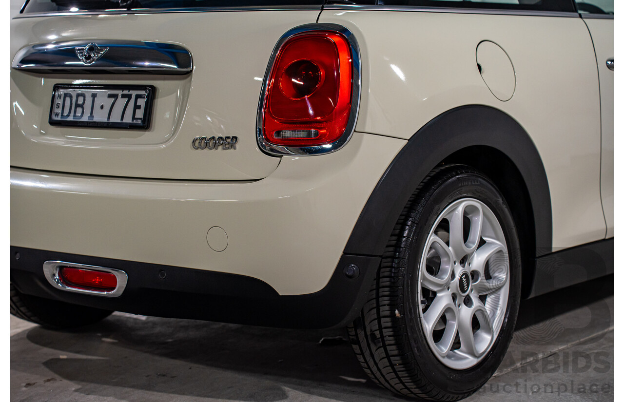 9/2015 Mini Cooper F56 3d Hatchback Pepper White/Midnight Black Turbo 1.5L