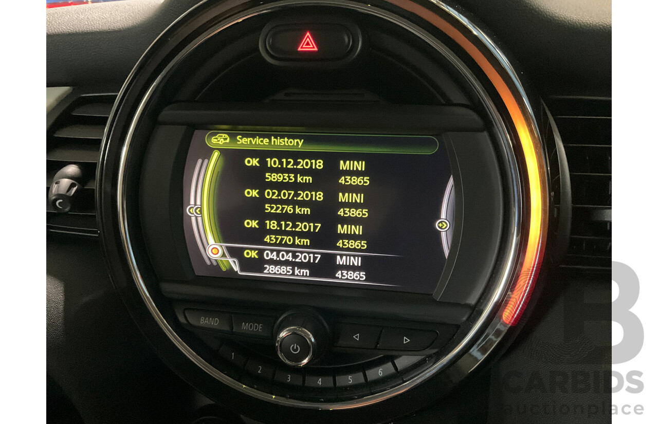 9/2015 Mini Cooper F56 3d Hatchback Pepper White/Midnight Black Turbo 1.5L