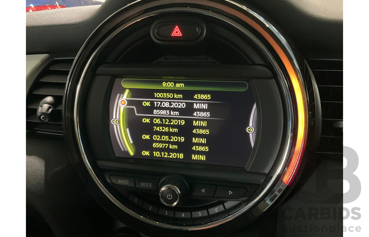 9/2015 Mini Cooper F56 3d Hatchback Pepper White/Midnight Black Turbo 1.5L