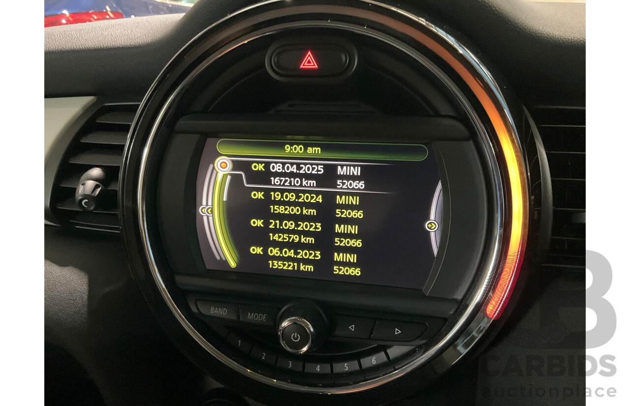 9/2015 Mini Cooper F56 3d Hatchback Pepper White/Midnight Black Turbo 1.5L