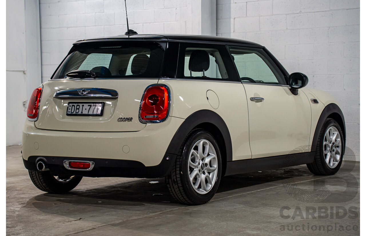9/2015 Mini Cooper F56 3d Hatchback Pepper White/Midnight Black Turbo 1.5L