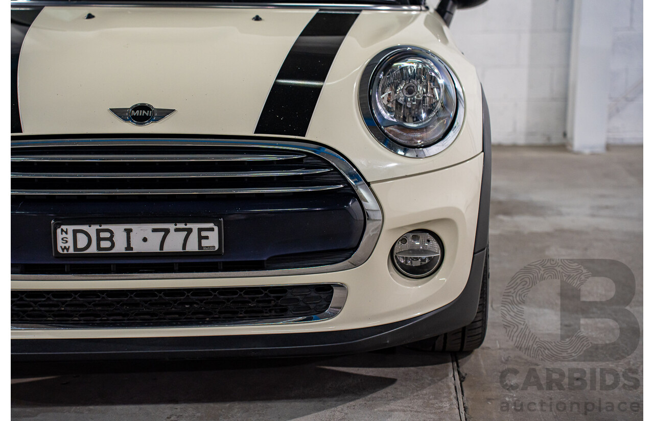 9/2015 Mini Cooper F56 3d Hatchback Pepper White/Midnight Black Turbo 1.5L