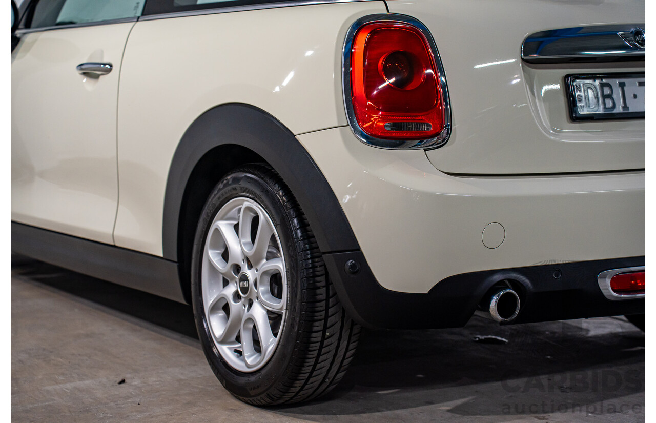 9/2015 Mini Cooper F56 3d Hatchback Pepper White/Midnight Black Turbo 1.5L