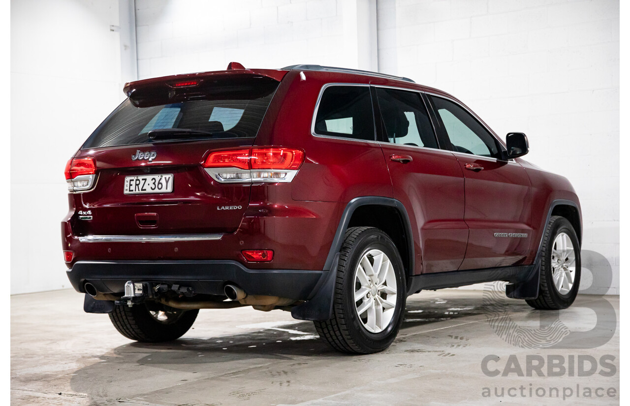 02/2018 Jeep Grand Cherokee Laredo (4x4) WK MY18 4d Wagon Velvet Red Pearl Turbo Diesel V6 3.0L