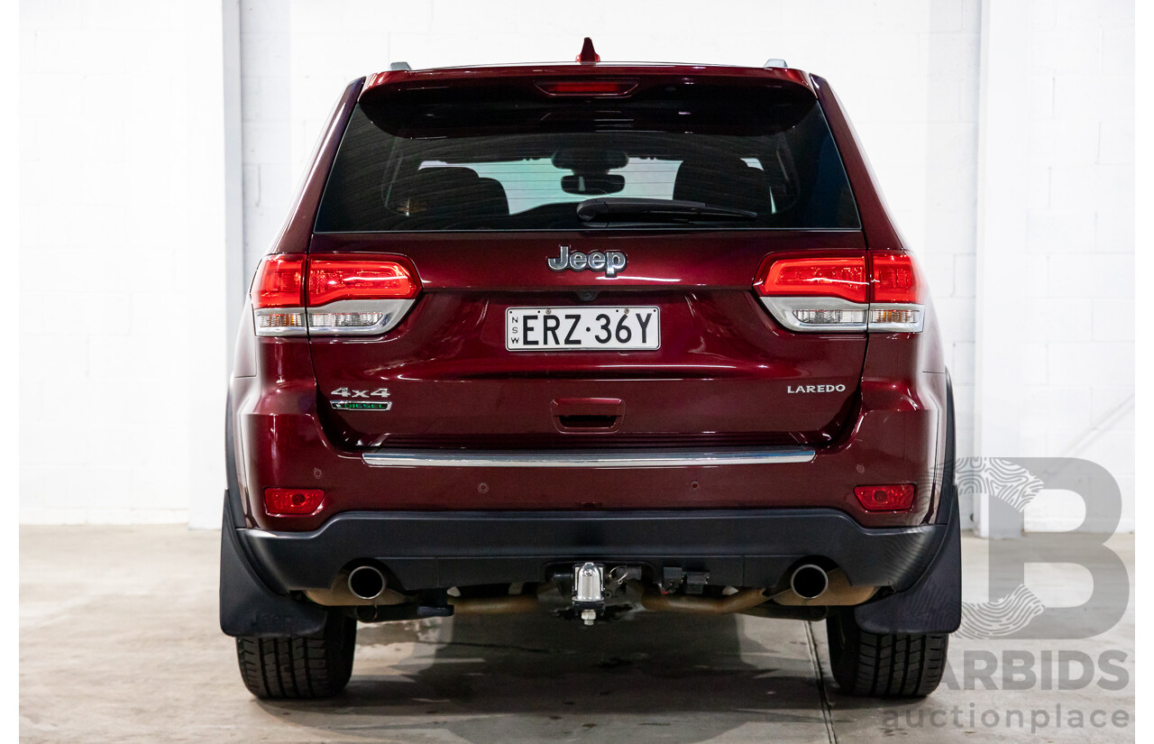 02/2018 Jeep Grand Cherokee Laredo (4x4) WK MY18 4d Wagon Velvet Red Pearl Turbo Diesel V6 3.0L