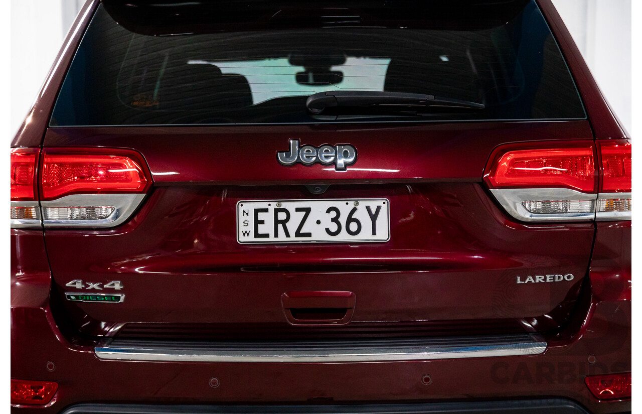 02/2018 Jeep Grand Cherokee Laredo (4x4) WK MY18 4d Wagon Velvet Red Pearl Turbo Diesel V6 3.0L