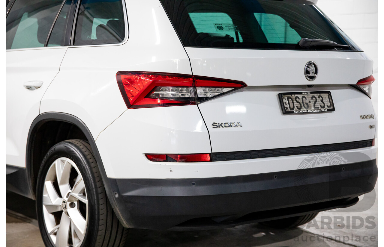 10/2017 Skoda Kodiaq 132 TSI (4x4) NS MY18 4d Wagon Candy White Turbo 2.0L - 7 Seater