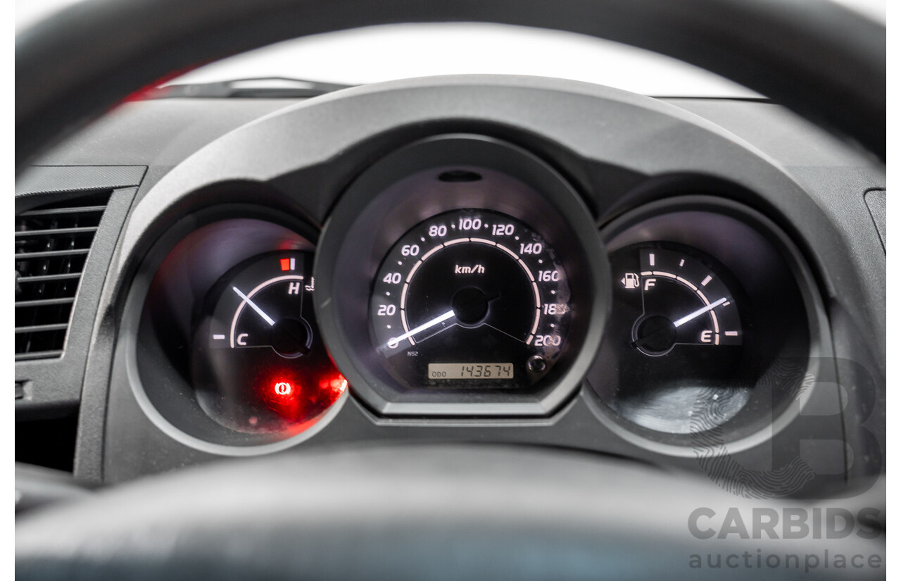 7/2009 Toyota Hilux Workmate TGN16R 08 Upgrade C/Chas White 2.7L