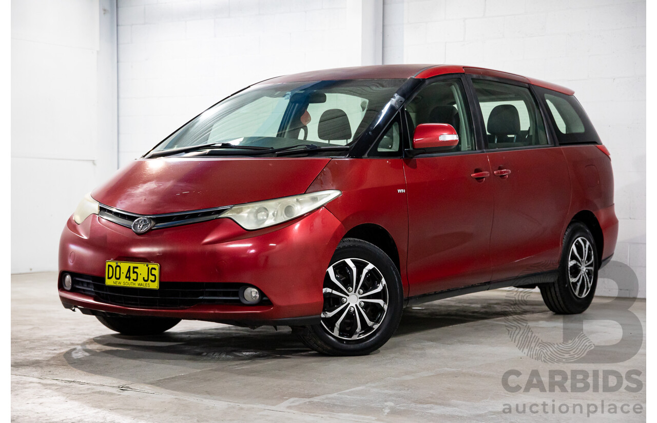 4/2008 Toyota Tarago GLi ACR50R 4d Wagon Merlot Red Mica 2.4L