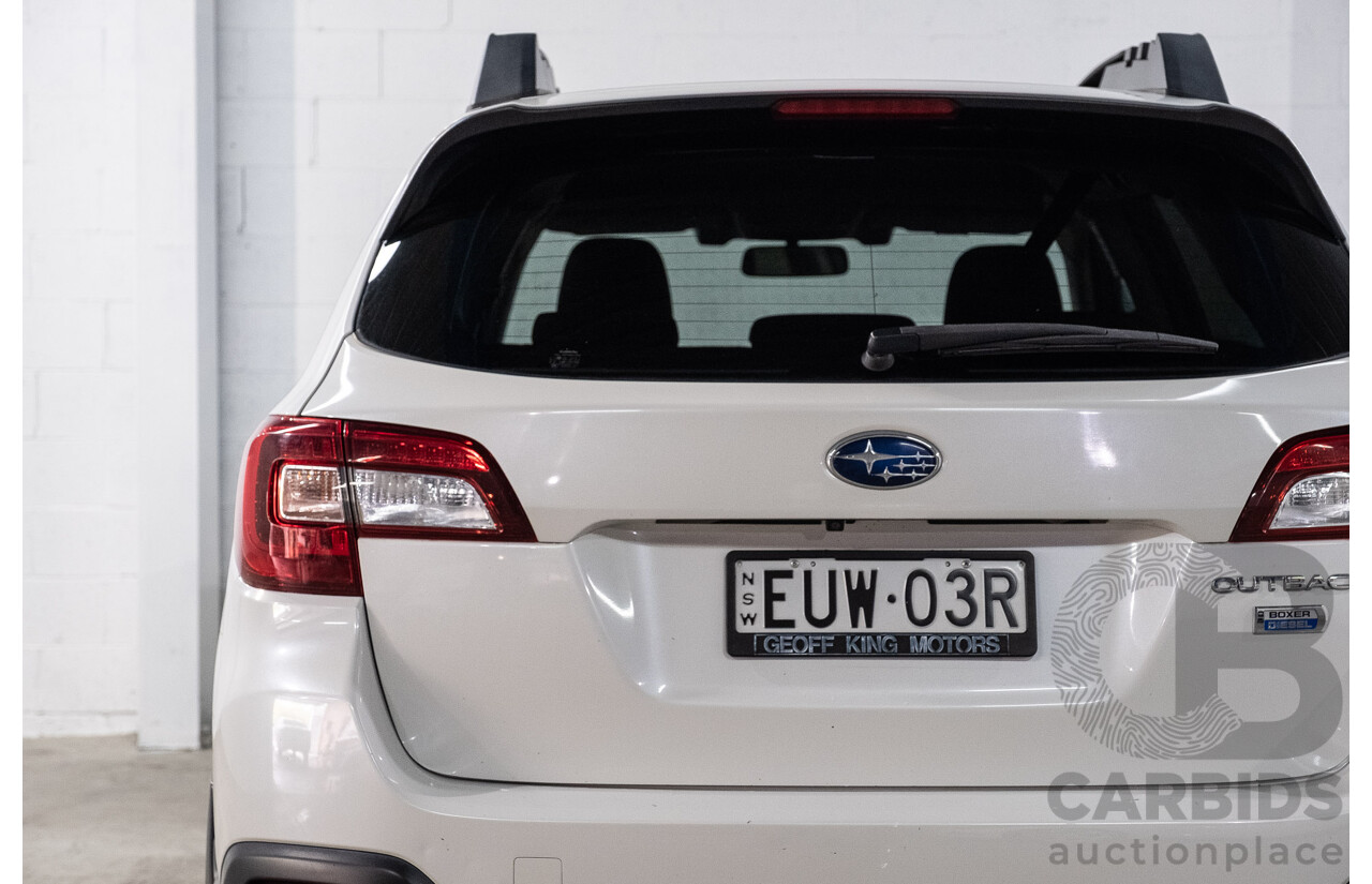 01/2019 Subaru Outback 2.0D (AWD) MY19 4d Wagon Crystal White Pearl Turbo Diesel 2.0L