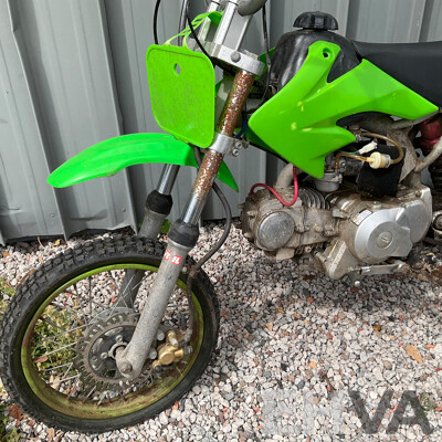 Green Dirt Bike