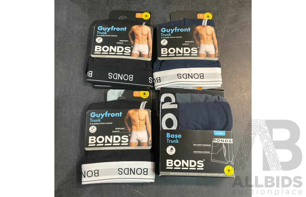 Bonds Size XL Guyfront & Base Trunk - Lot of 4
