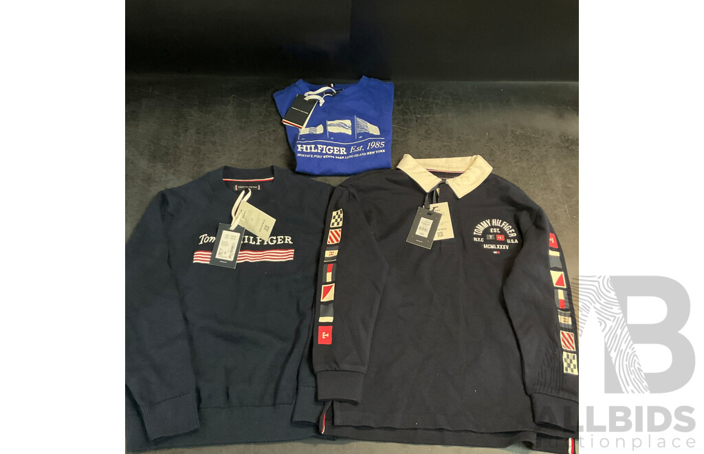 Tommy Hilfiger Kids Size 7/8 Sweater & T-shirt - Lot of 3 - Total ORP $ 268.90