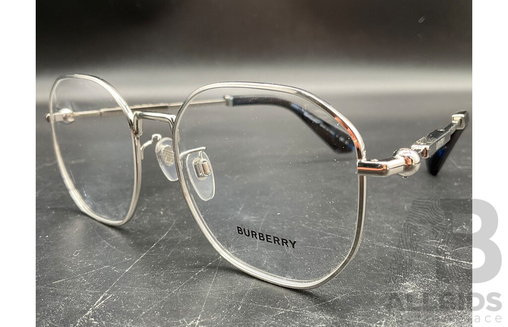 Silver Frame Eyeglasses Branded BURBERRY