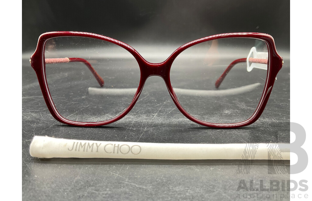 Burgundy Frame Eyeglasses Branded JIMMY CHOO