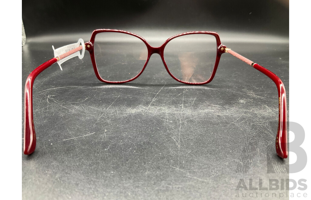 Burgundy Frame Eyeglasses Branded JIMMY CHOO