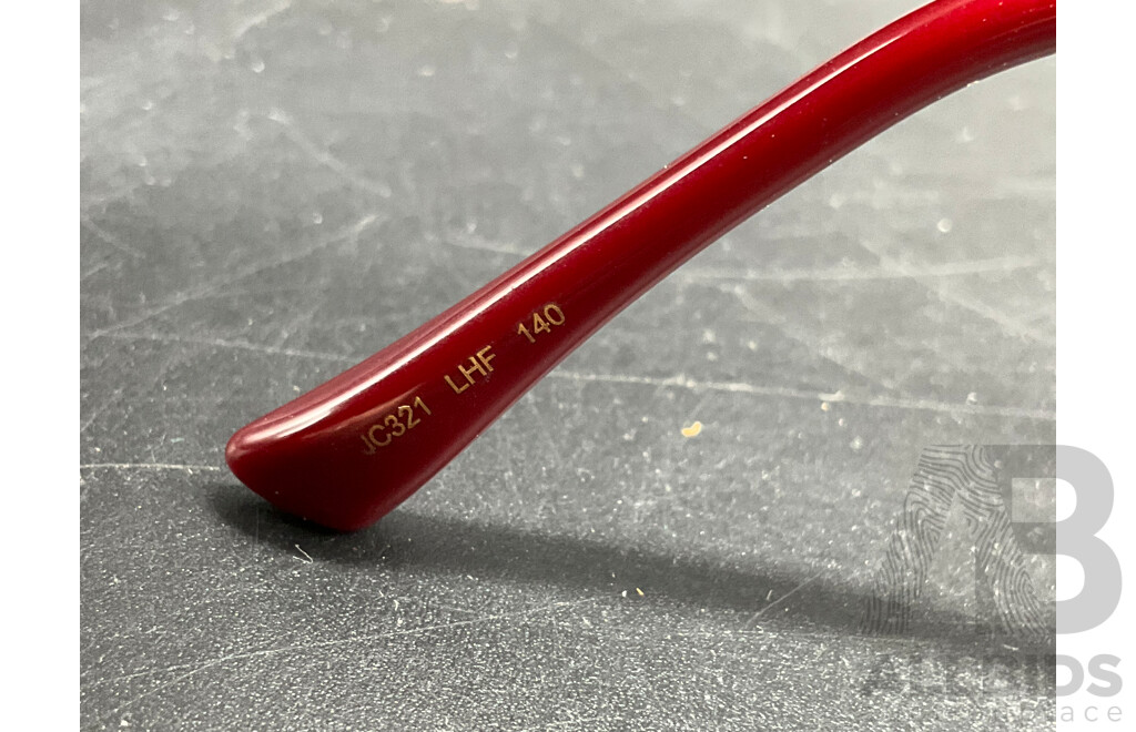 Burgundy Frame Eyeglasses Branded JIMMY CHOO