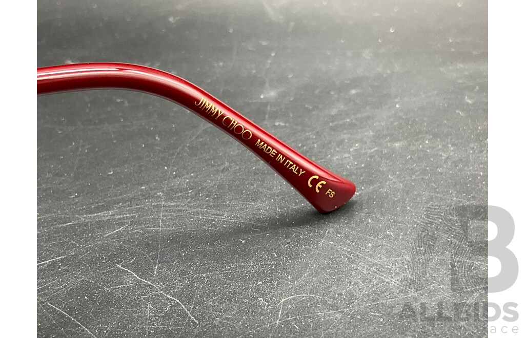 Burgundy Frame Eyeglasses Branded JIMMY CHOO