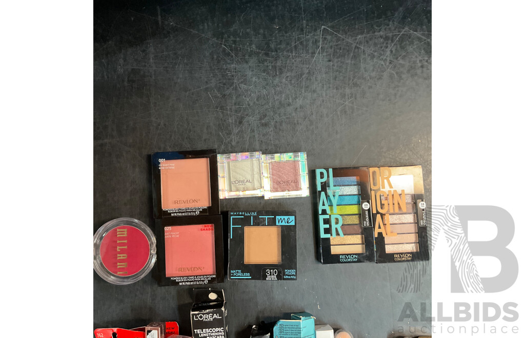Bulk Lot - Assorted Makeup Items Including Revolution, Max Factor X, L'Oreal, Maybelline and More