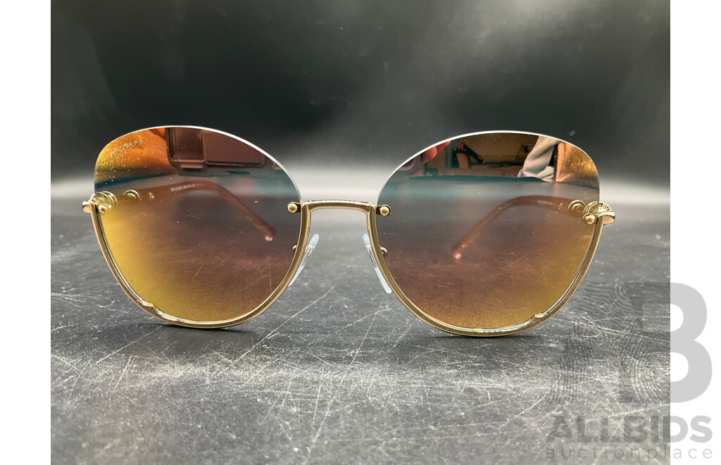 Aviator Gold Sunglasses Branded Bulgari