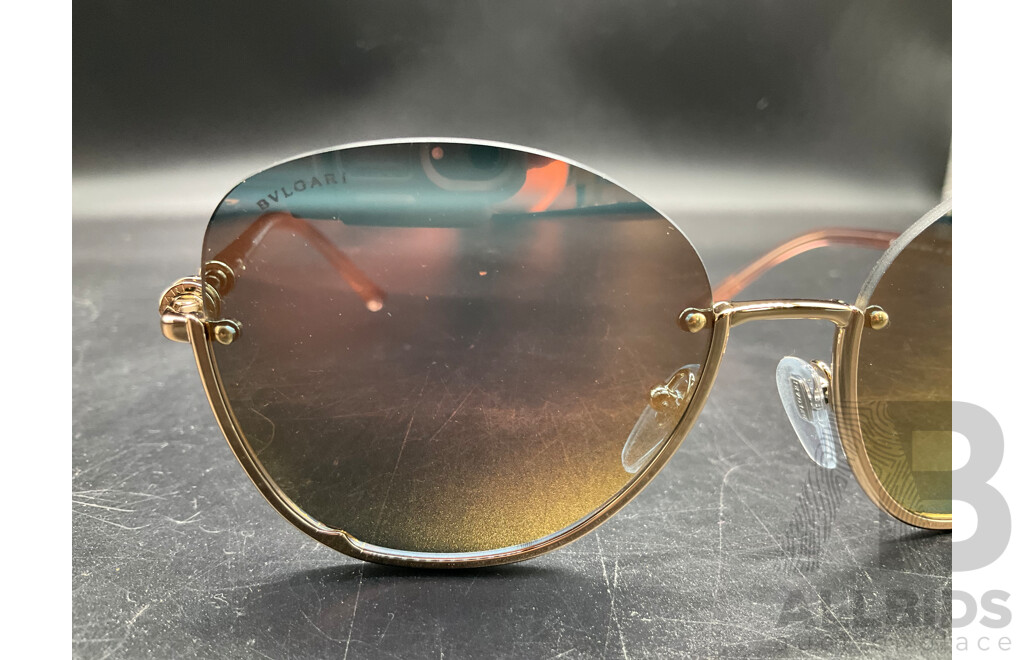 Aviator Gold Sunglasses Branded Bulgari
