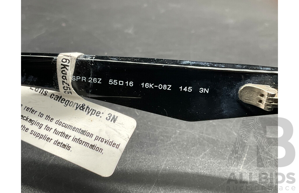 Black Oval Frame Sunglasses Branded Prada