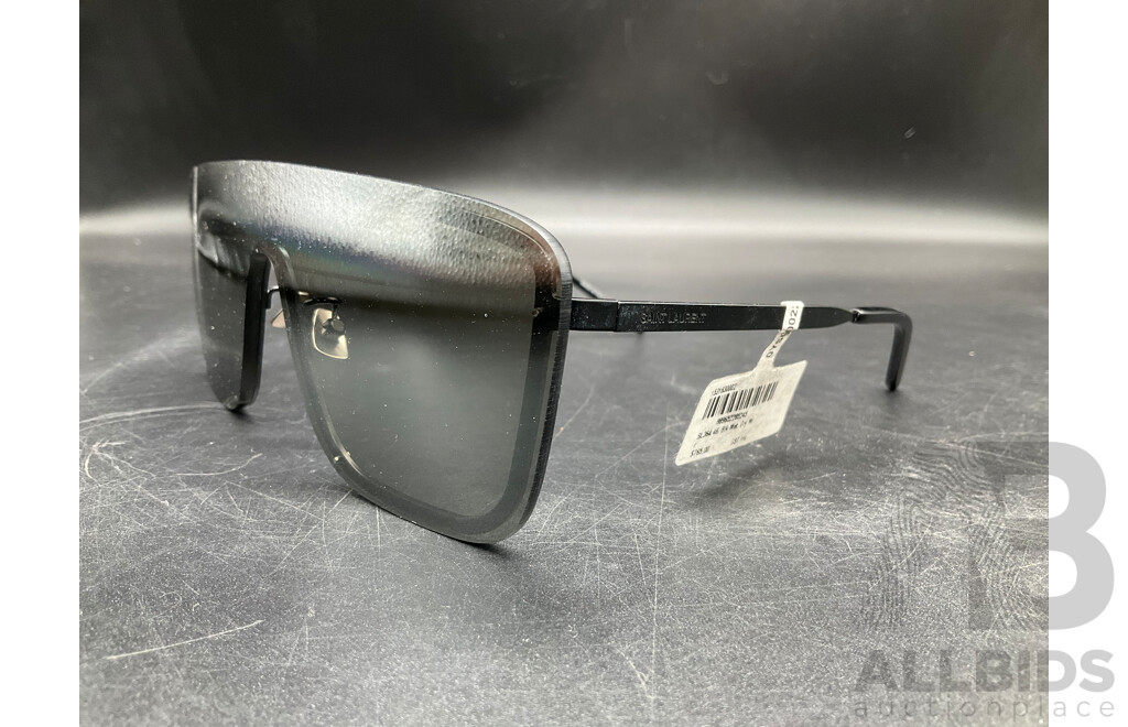 Mask SL 364 Black Mat Sunglasses Branded Saint Laurent