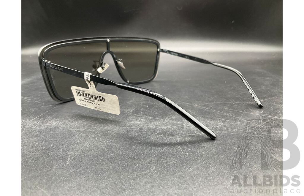 Mask SL 364 Black Mat Sunglasses Branded Saint Laurent