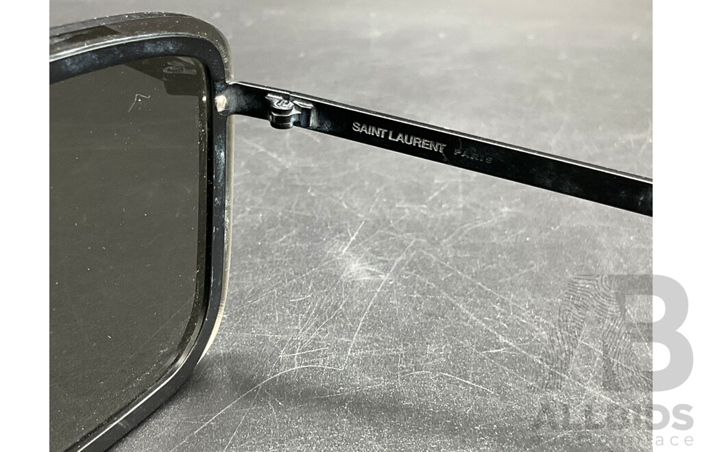 Mask SL 364 Black Mat Sunglasses Branded Saint Laurent