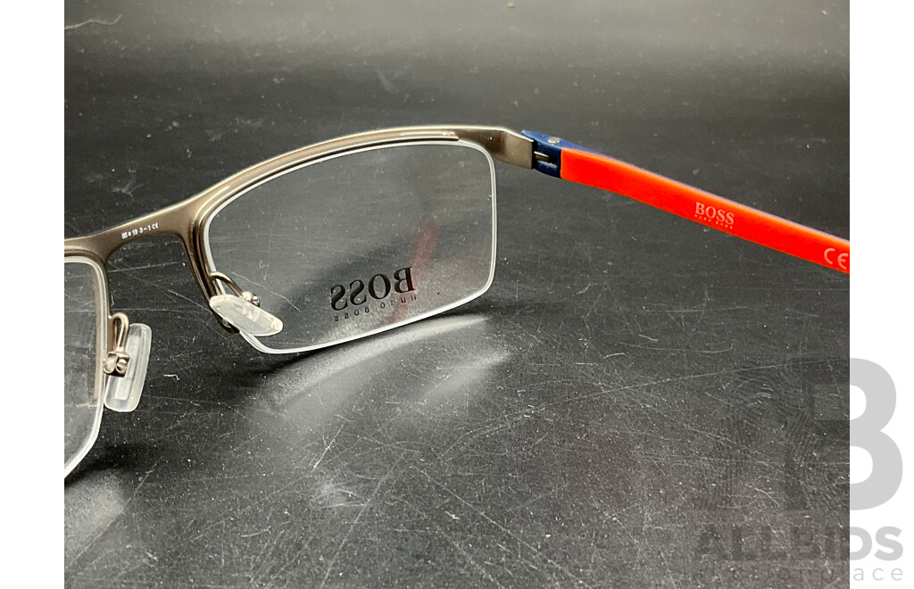 Semi-rimless Eyeglasses Branded Hugo Boss