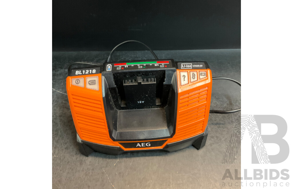 AEG Electric Tools (BSS18BLC,BSB18B2M,BEWS18125BLC) with 2x Batteries & Charger & Driving Bit Set