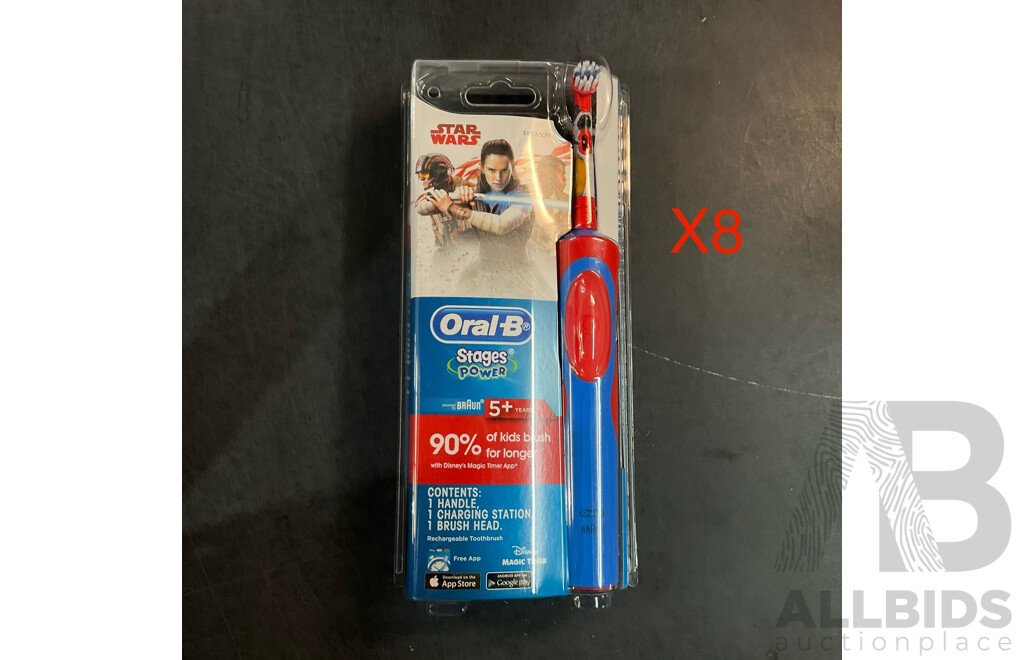 Oral-B Kids Stages Power Star Wars Rechargeable Toothbrush  X8