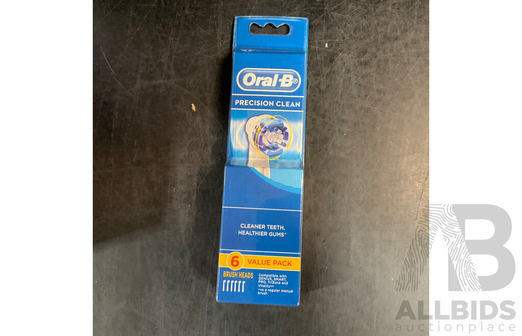 Oral-B Vitality Precision Clean Rechargeable Toothbrush X2 & Brush Heads 6 Packs X10