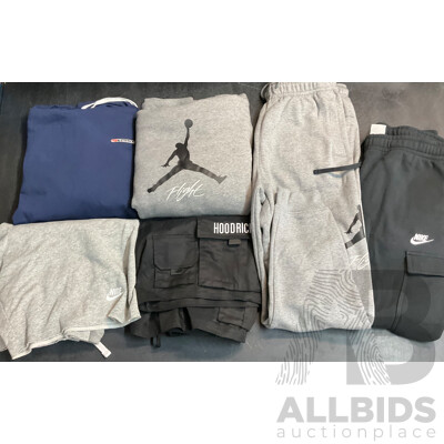 Assorted Nike, Hoodrich Apparels - Various Sizes - Lot of 8