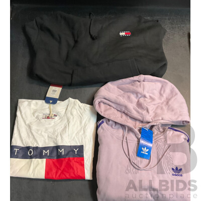 Tommy Jeans, Adidas  Women's Short T-shirt & Hoodies - Size S - Lot of 3