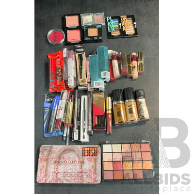 Bulk Lot - Assorted Makeup Items Including Revolution, Max Factor X, L'Oreal, Maybelline and More Bulk Lot - Assorted Makeup Items Including Revolution, Max Factor X, L'Oreal, Maybelline and More