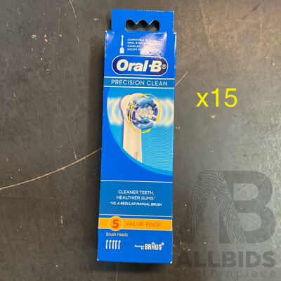 Oral-B Vitality Precision Clean Brush Heads 5 Packs X15