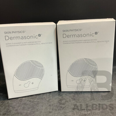 Dermasonic Sonic Cleanser & Anti-Ageing Device - Purple - Lot of 2