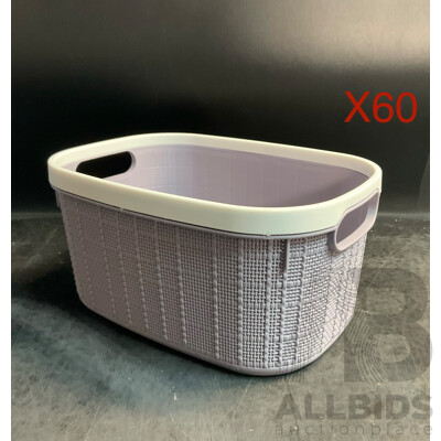 Plastic Storage Basket -  - Lot of 60