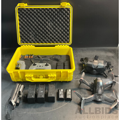 DJI FPV Drone with Remote, Goggles, Controller, Batterties X3 and Accessories in ToolPro Safe Case
