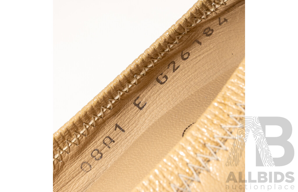 Chanel Black & Beige Leather Pumps, 65mm Heel, Size 34C