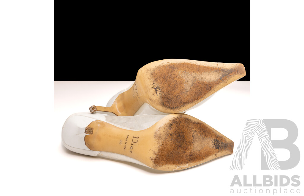 Christian Dior Vintage Pump with Pointed Toe & Heart Shaped Charms, Size 36