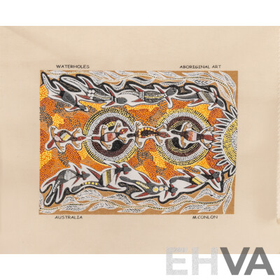 Artist Unknown, (20th Century, Indigenous-Australian), Golden Wattle, Lovely Original Acrylic on Canvas, 63 x 25 cm (3)