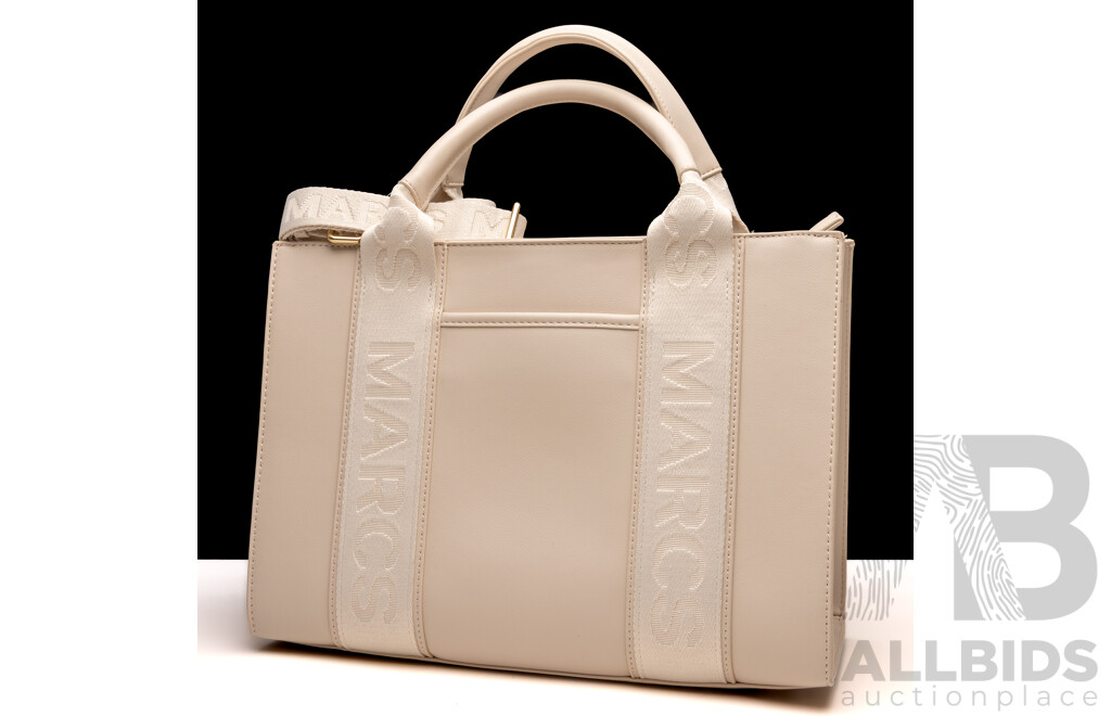 Oroton Large Black Leather Tote Bag & Marcs Light Stone Tote Bag