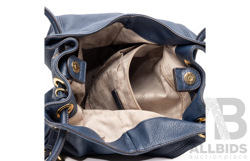 Michael Kors Navy Hobo Tote Handbag & Leona Edmiston Black Bowler Bag