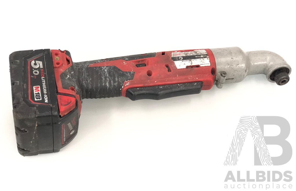 Milwaukee M18 125mm Li-Ion Cordless Angle Grinder and M18 Li-Ion Right Angle Impact Driver