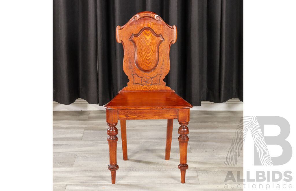 Reproduction Mahogany Hall Chair