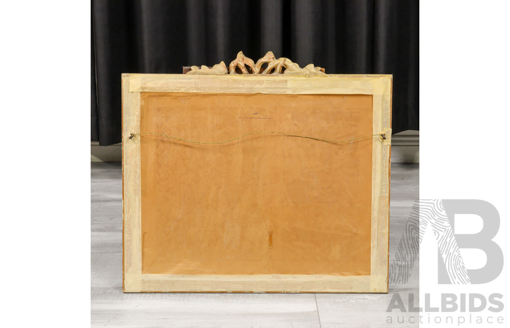 Vintage Composite Gilt Framed Beveled Edge Mirror