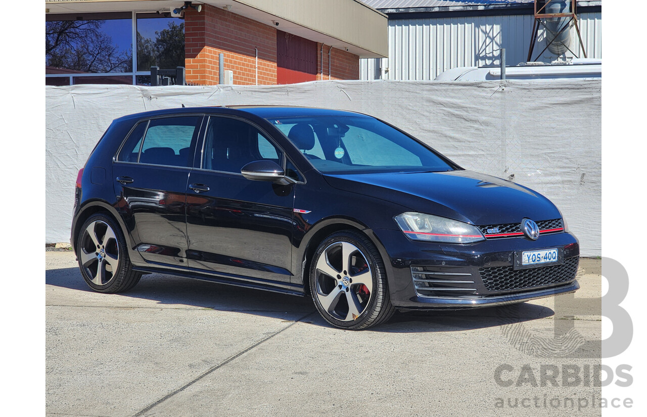 7/2015 Volkswagen Golf GTi AU MY15 5d Hatchback Black 2.0L